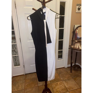 Women's Cache Dress Black White Size 4